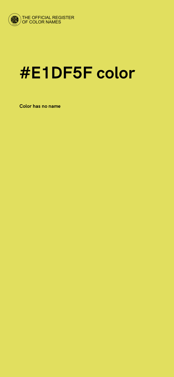 #E1DF5F color image