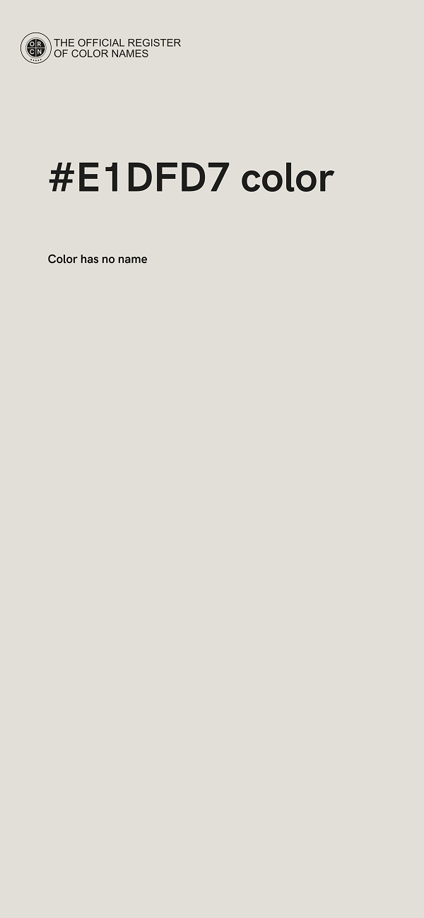 #E1DFD7 color image