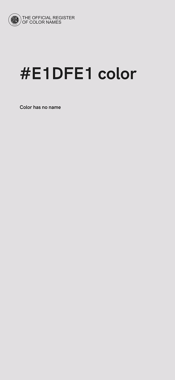 #E1DFE1 color image
