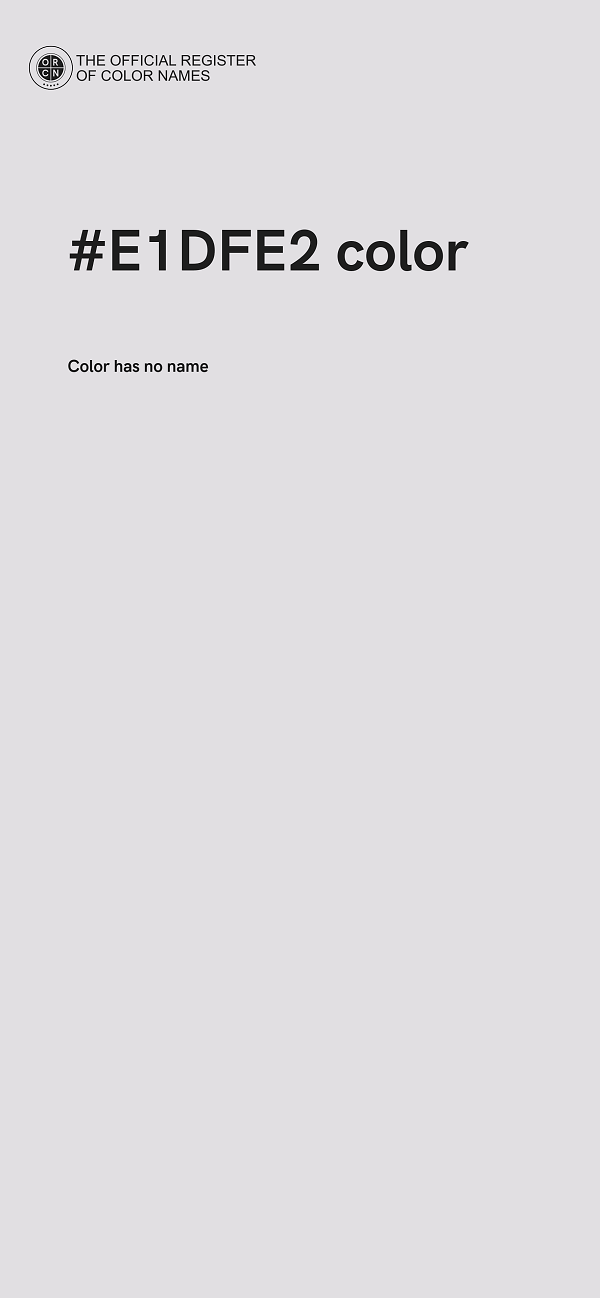 #E1DFE2 color image