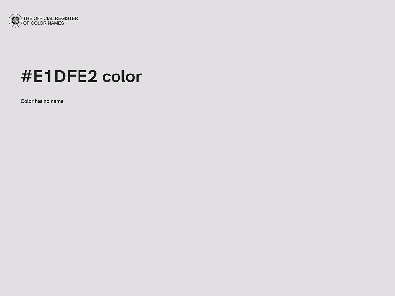 #E1DFE2 color image