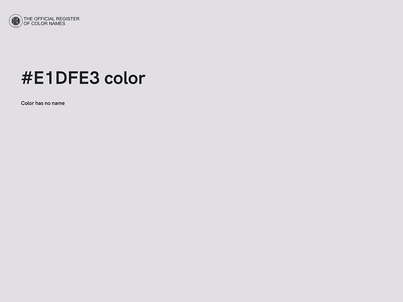 #E1DFE3 color image