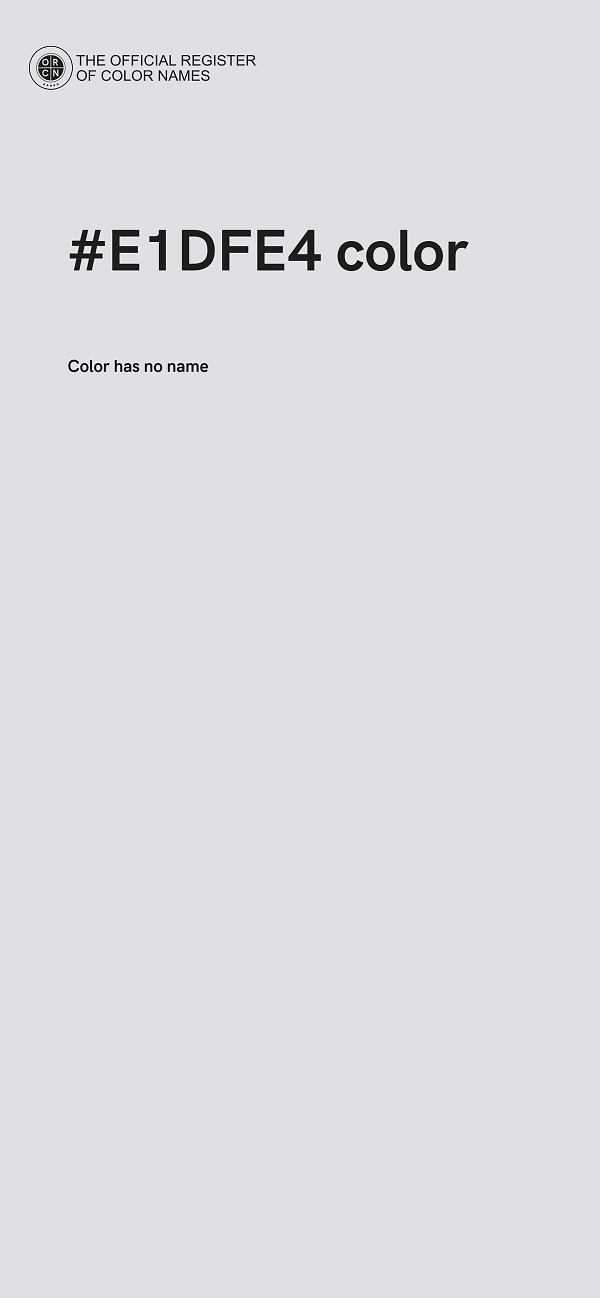 #E1DFE4 color image