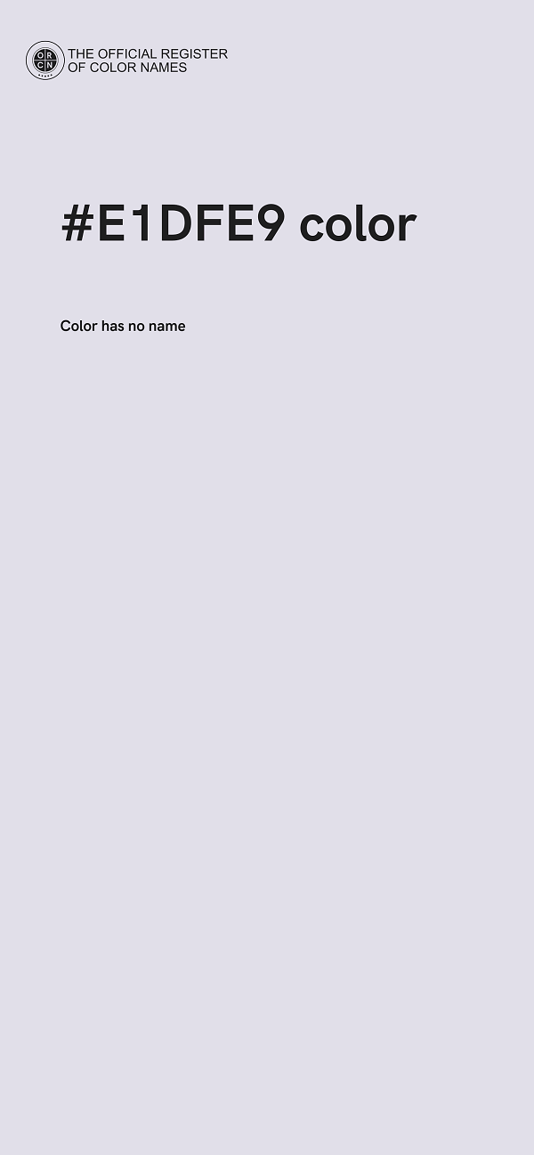 #E1DFE9 color image