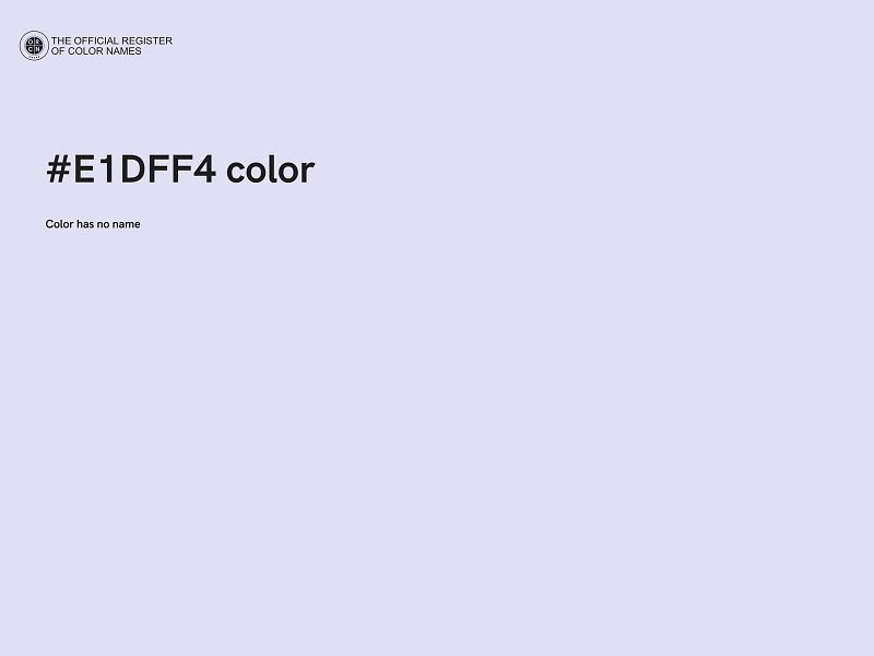 #E1DFF4 color image