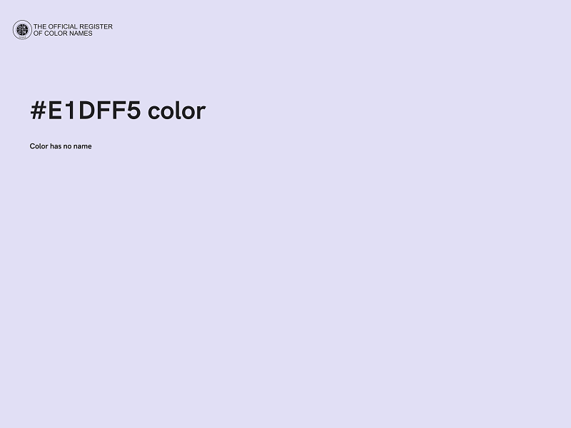 #E1DFF5 color image