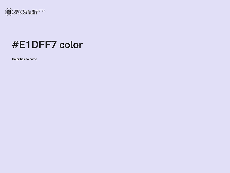 #E1DFF7 color image