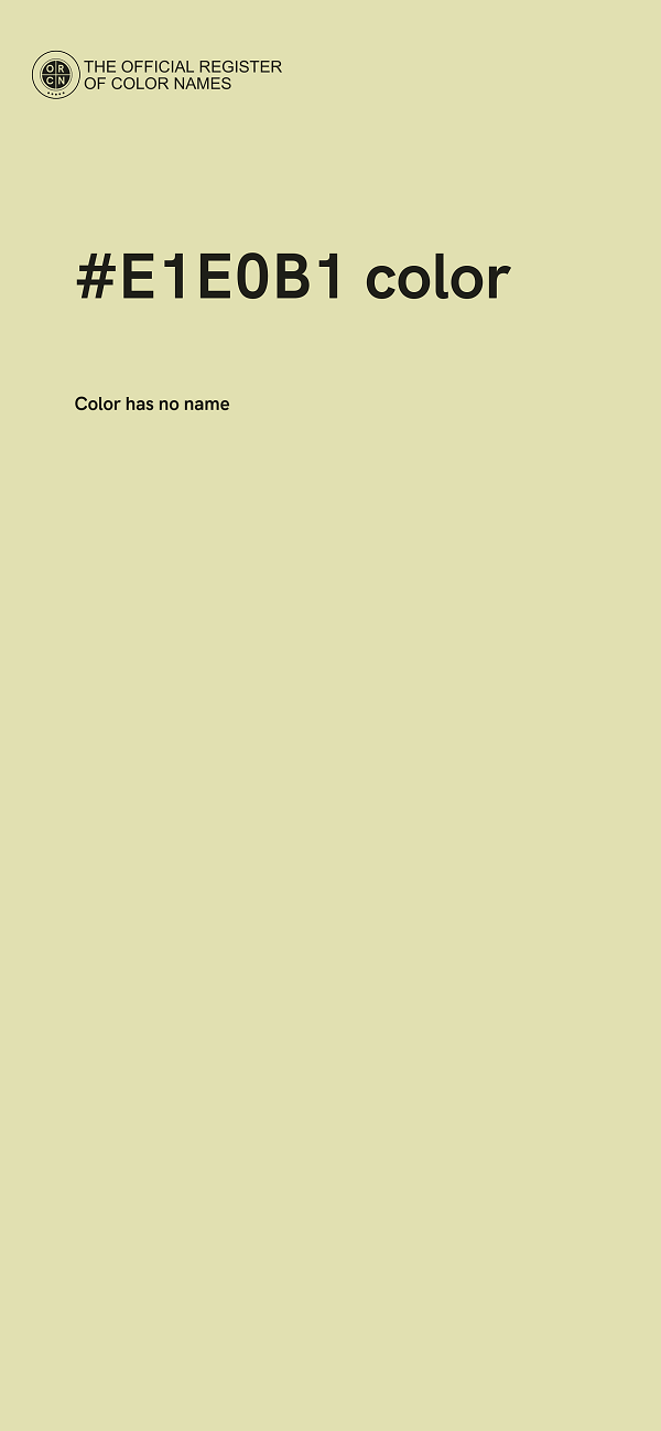 #E1E0B1 color image