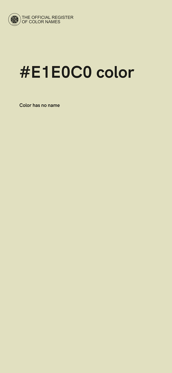 #E1E0C0 color image