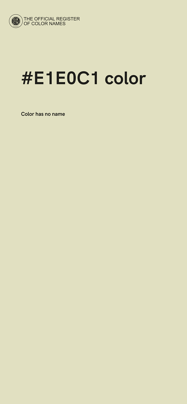 #E1E0C1 color image
