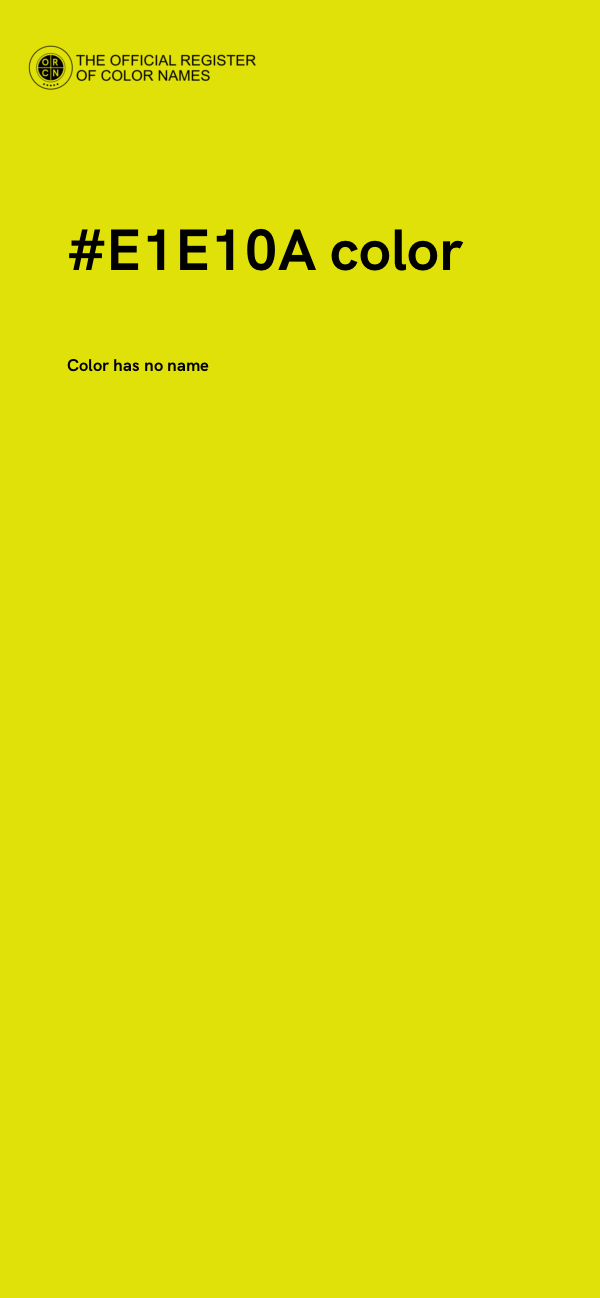 #E1E10A color image