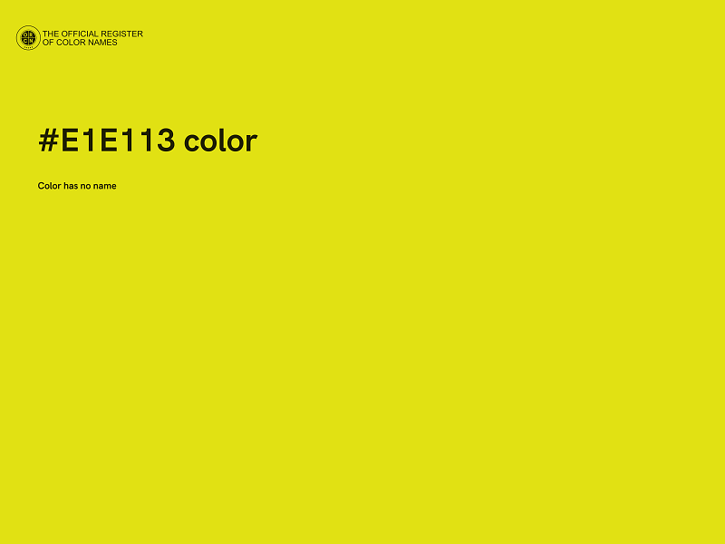 #E1E113 color image