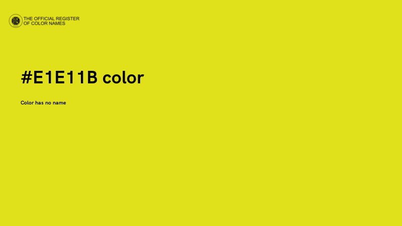 #E1E11B color image