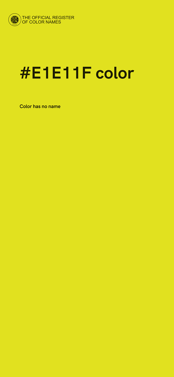 #E1E11F color image