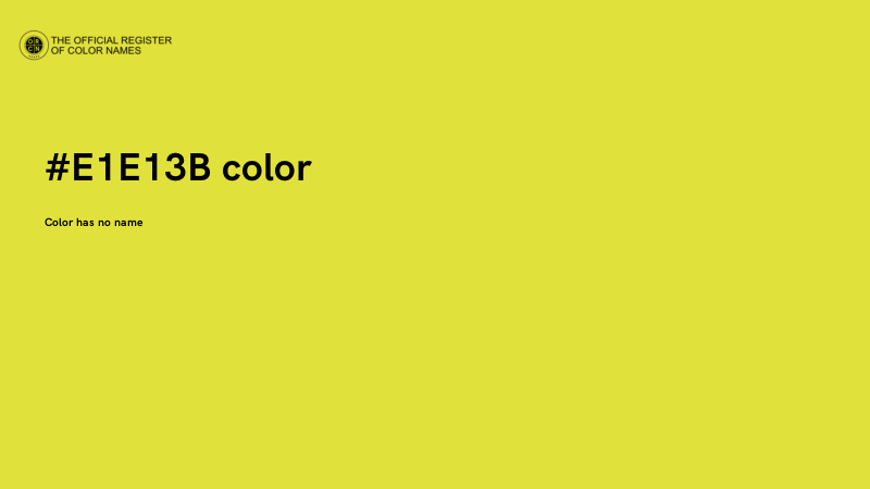 #E1E13B color image