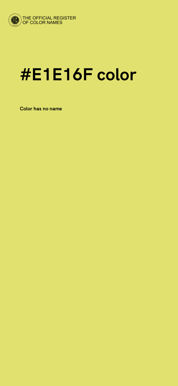 #E1E16F color image