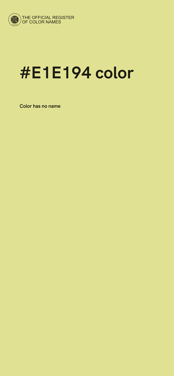 #E1E194 color image