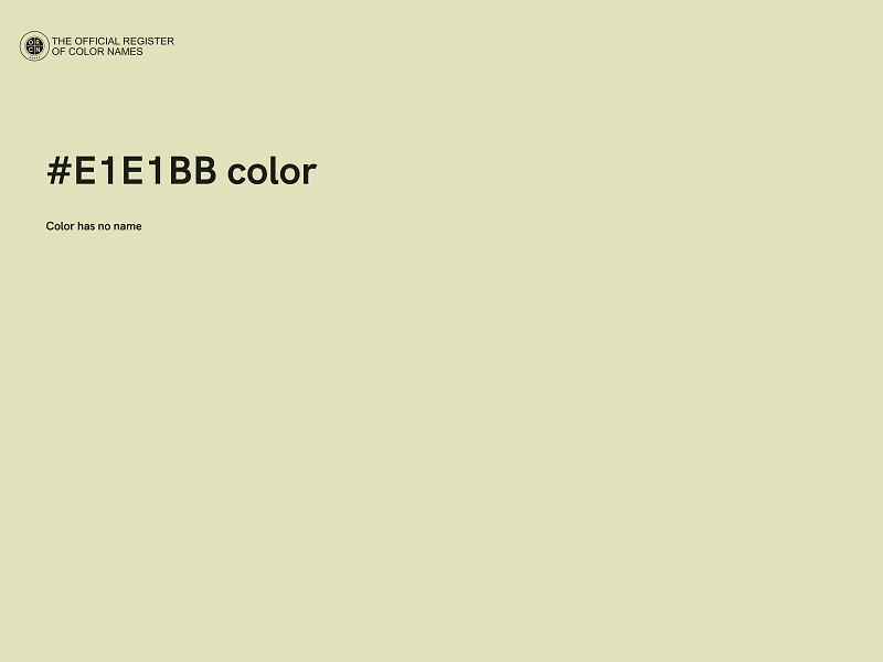 #E1E1BB color image
