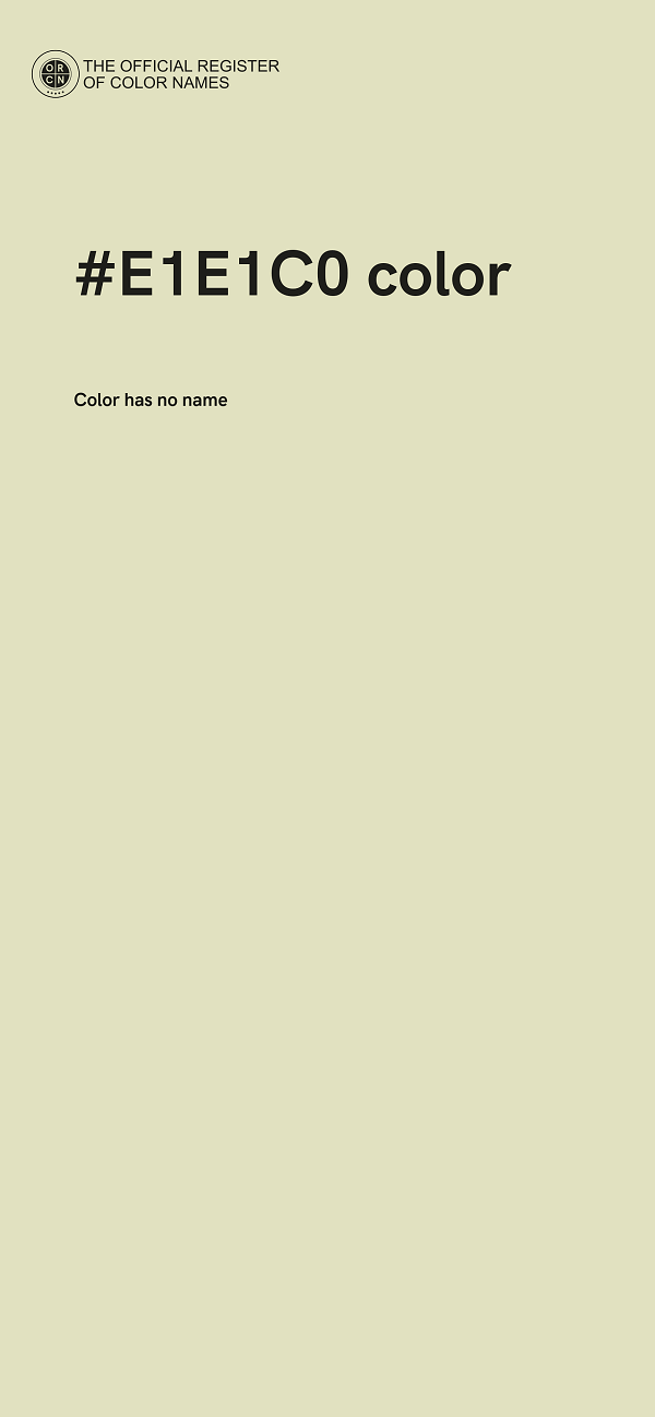 #E1E1C0 color image