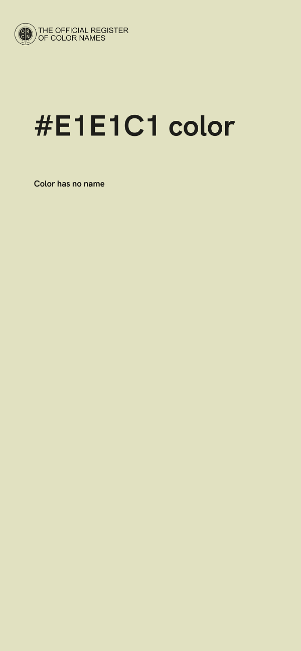 #E1E1C1 color image