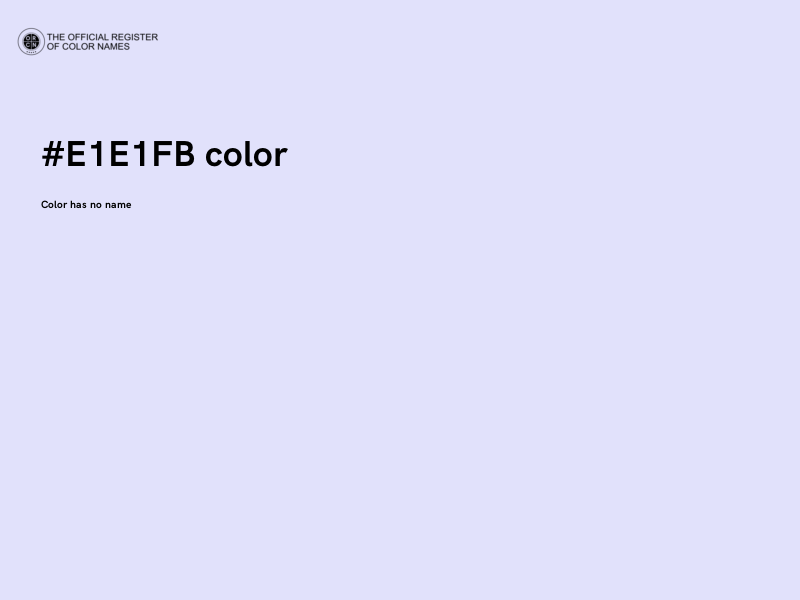 #E1E1FB color image