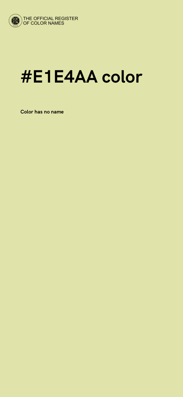 #E1E4AA color image