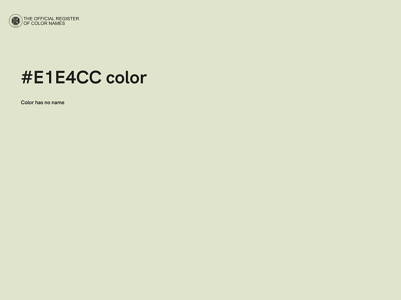 #E1E4CC color image