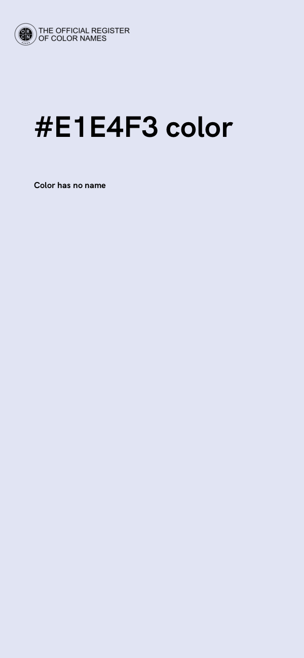 #E1E4F3 color image