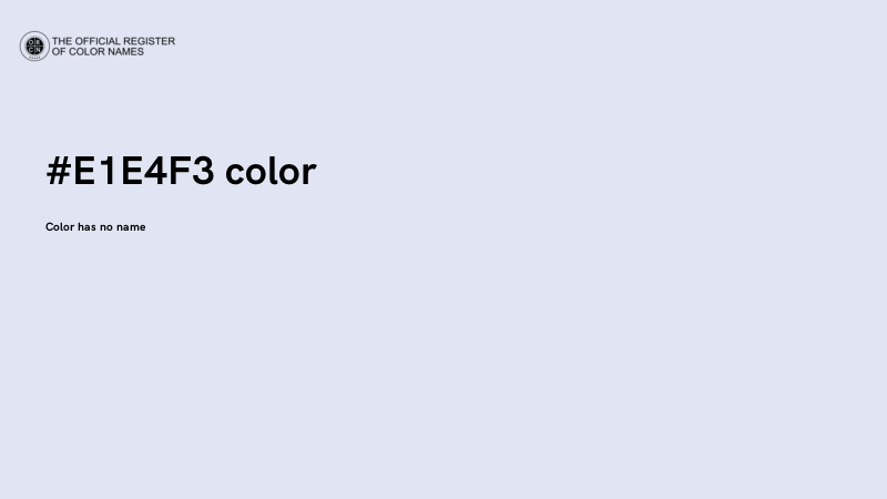 #E1E4F3 color image