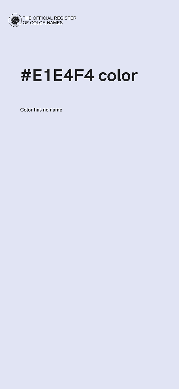 #E1E4F4 color image
