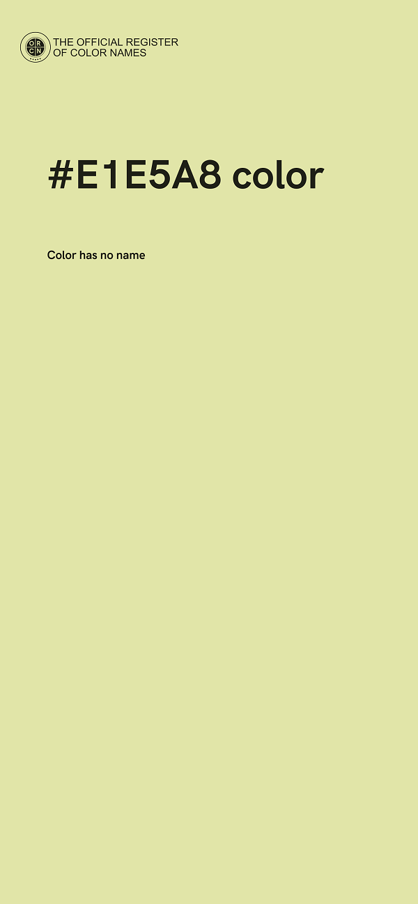 #E1E5A8 color image