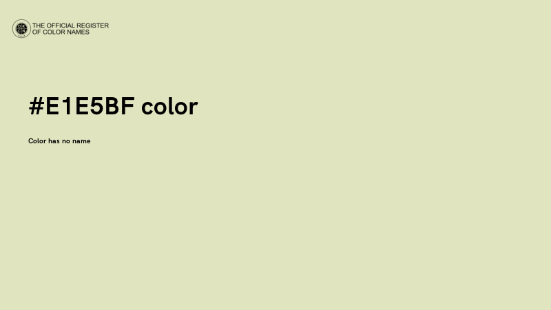 #E1E5BF color image