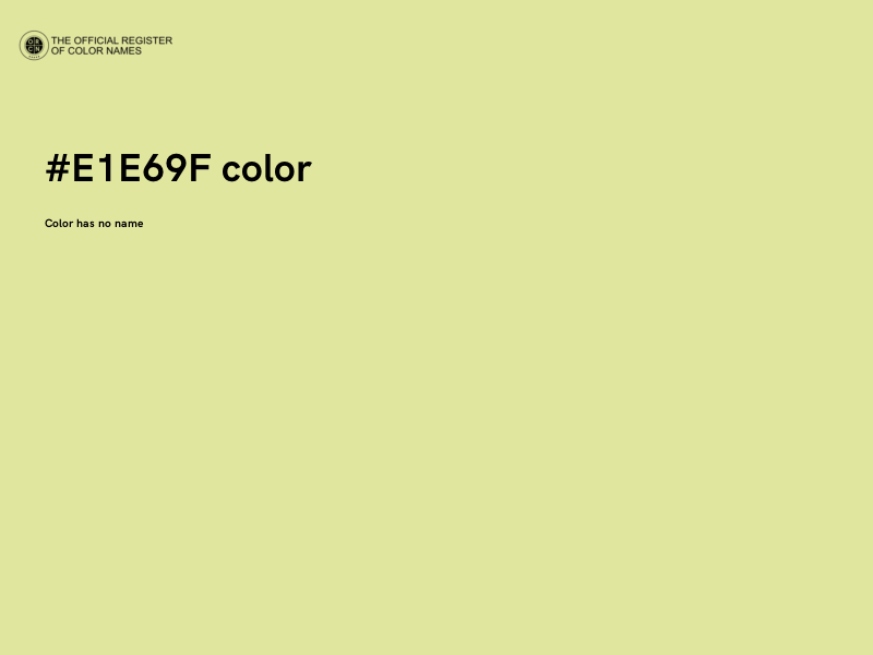 #E1E69F color image