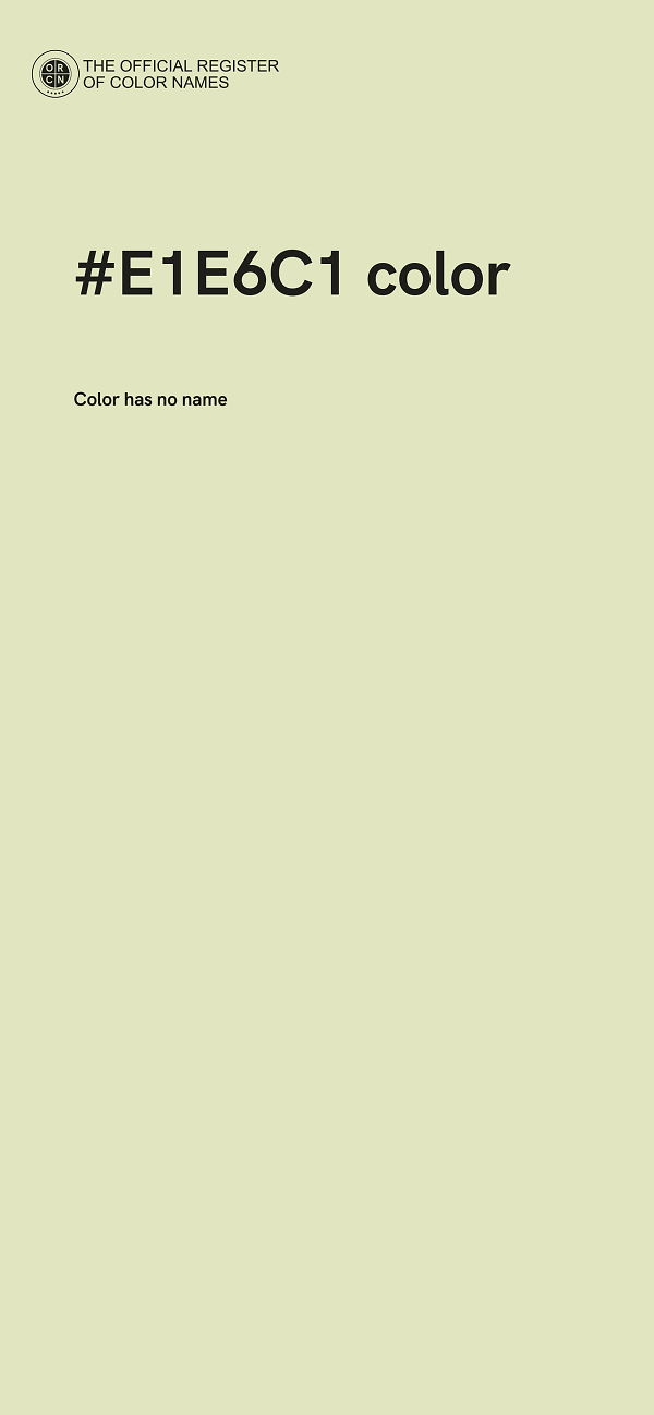 #E1E6C1 color image