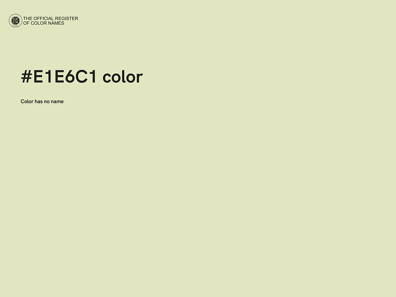 #E1E6C1 color image