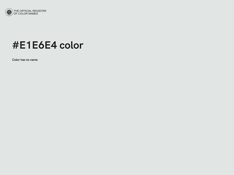 #E1E6E4 color image