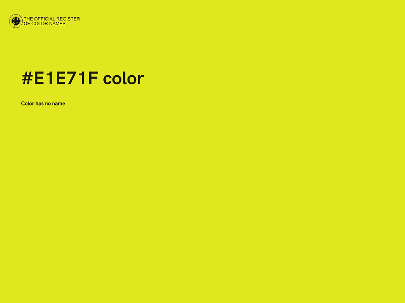 #E1E71F color image