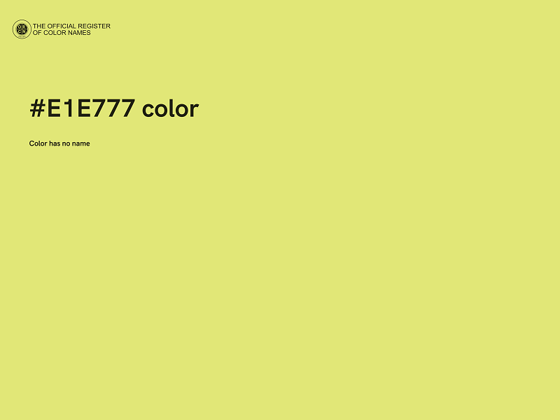 #E1E777 color image