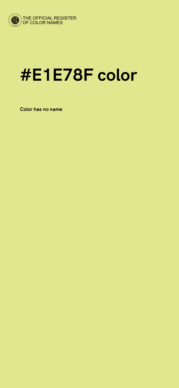 #E1E78F color image