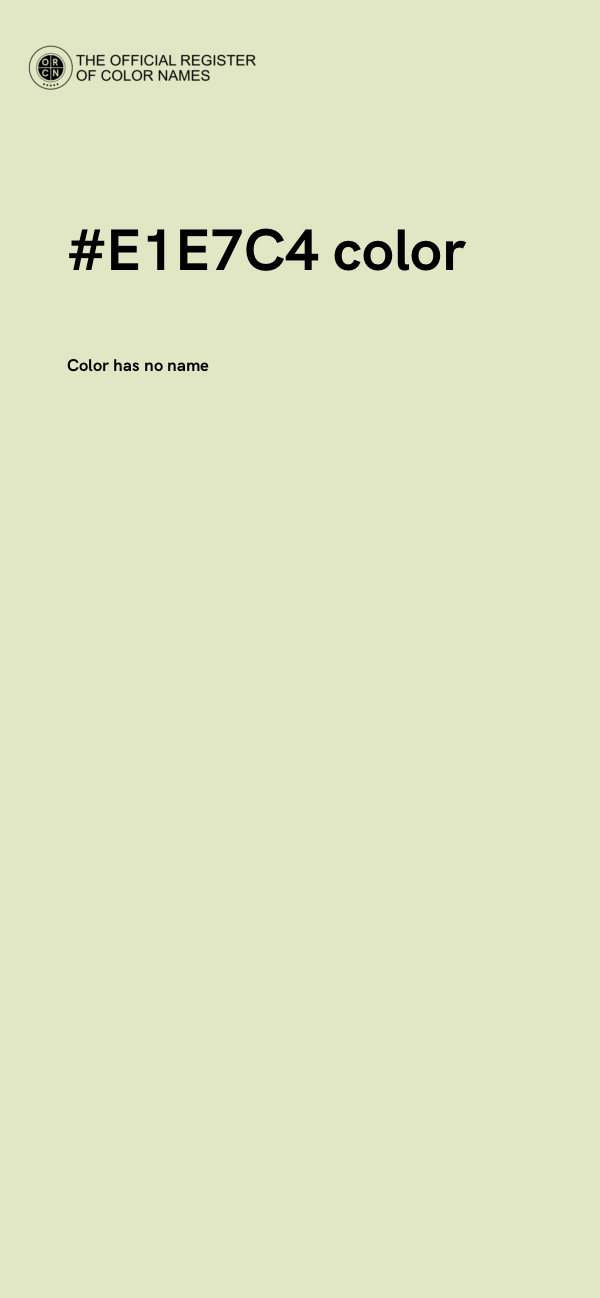 #E1E7C4 color image