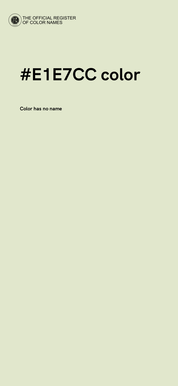 #E1E7CC color image