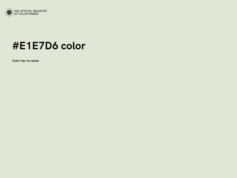 #E1E7D6 color image