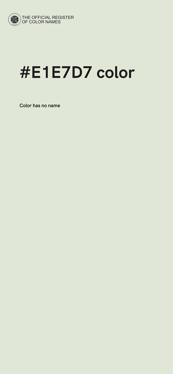 #E1E7D7 color image