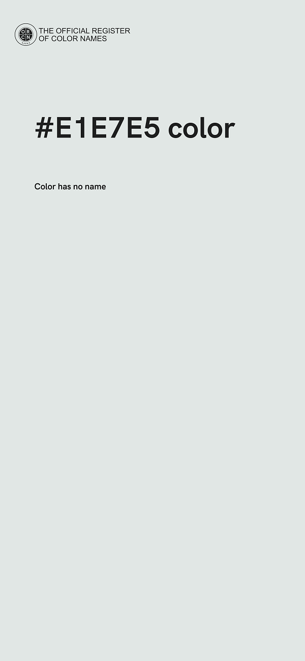 #E1E7E5 color image