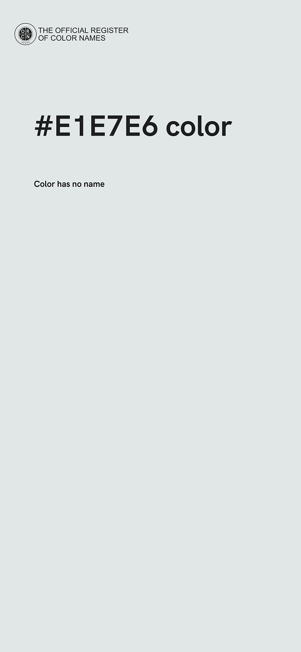 #E1E7E6 color image