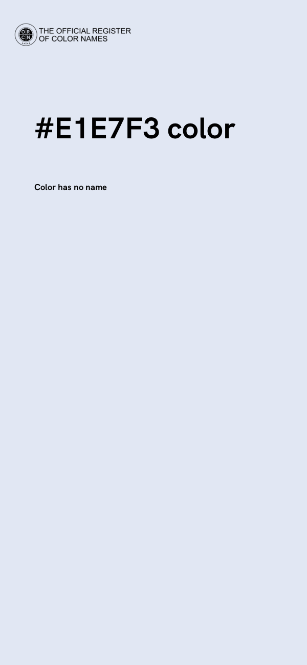 #E1E7F3 color image