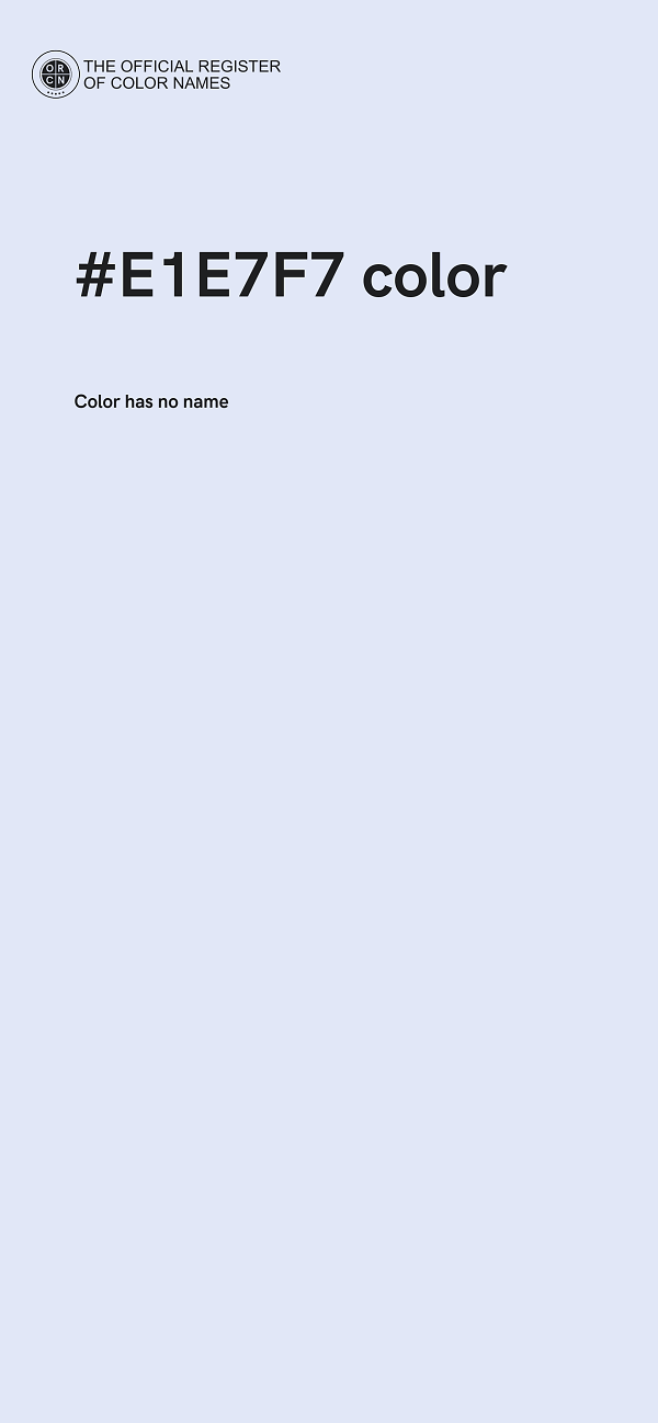 #E1E7F7 color image