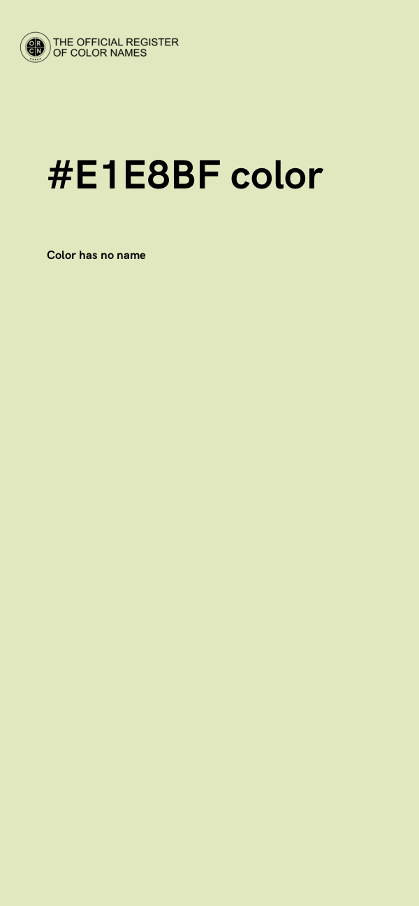 #E1E8BF color image