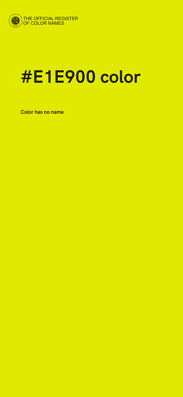#E1E900 color image