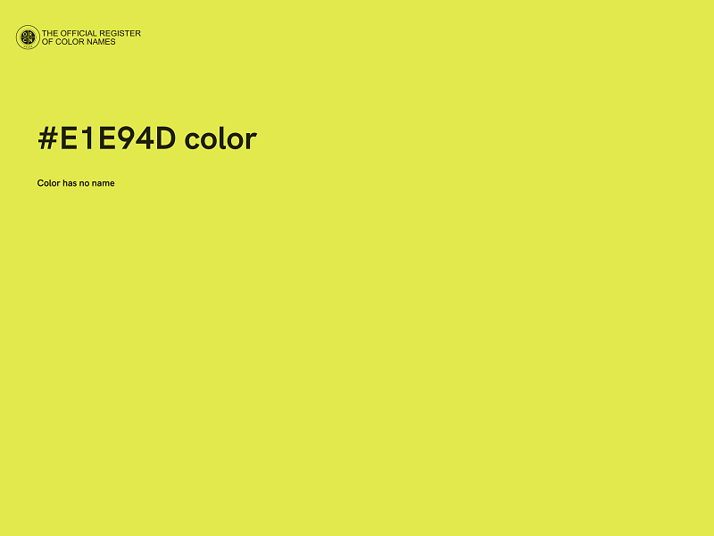 #E1E94D color image